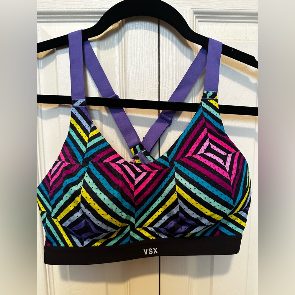 Victoria's Secret Vibrant Striped Sports Bra